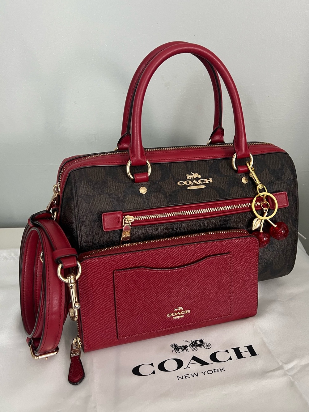 Coach Rowan Satchel And Matching Wallet